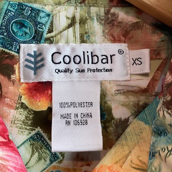 Coolibar Tropical Floral Button front shirt XS - Picture 2 of 7